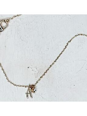 Liz Claiborne A Necklace Initial Pendant Choker